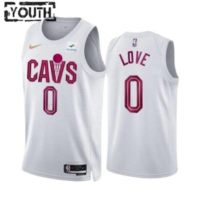 Camiseta Niños Cleveland Cavaliers Kevin Love 0 2022-23 Nike Association Edition Blanco Swingman